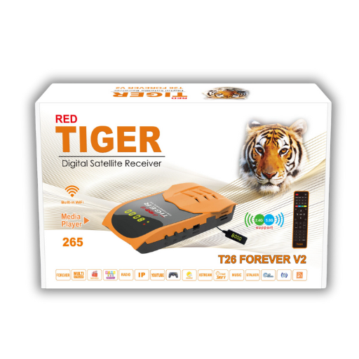 رسيفر تايجر تي 26 Tiger T26 Forever Receiver V2 Full HD 5G